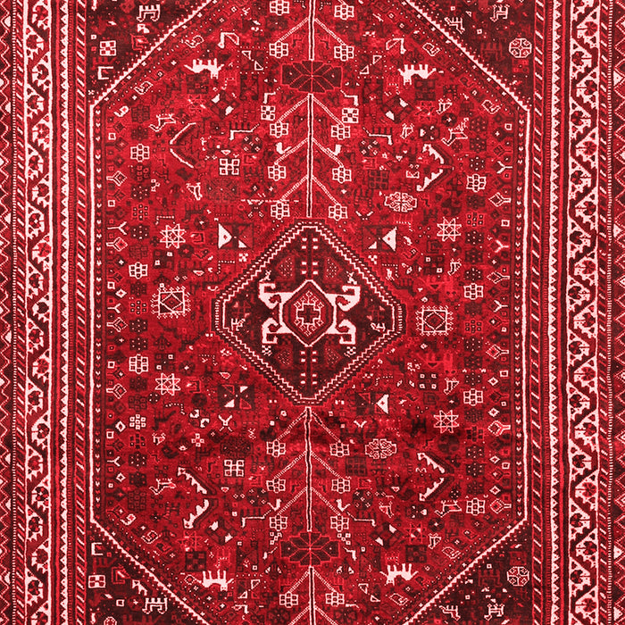 Machine Washable Persian Red Traditional Rug, wshtr851red