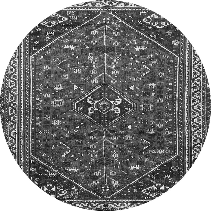 Machine Washable Persian Gray Traditional Rug, wshtr851gry