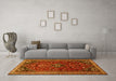 Machine Washable Persian Yellow Traditional Rug in a Living Room, wshtr851yw
