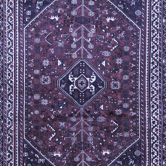 Machine Washable Persian Blue Traditional Rug, wshtr851blu