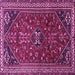 Square Persian Purple Traditional Rug, tr851pur