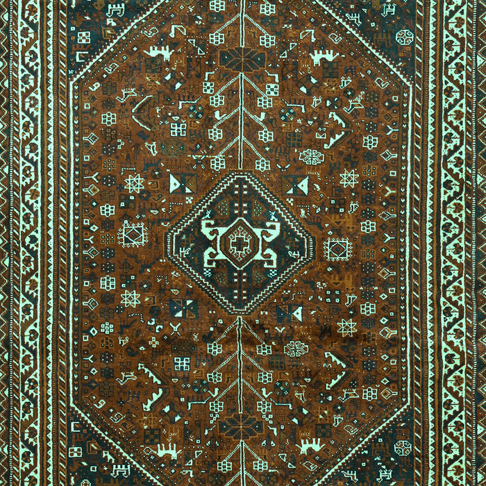 Machine Washable Persian Turquoise Traditional Area Rugs, wshtr851turq