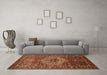 Machine Washable Persian Brown Traditional Rug in a Living Room,, wshtr852brn