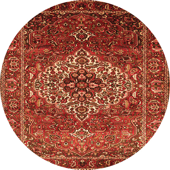 Square Persian Orange Traditional Rug, tr852org
