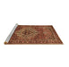 Sideview of Machine Washable Persian Brown Traditional Rug, wshtr852brn