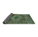 Sideview of Persian Turquoise Traditional Rug, tr852turq