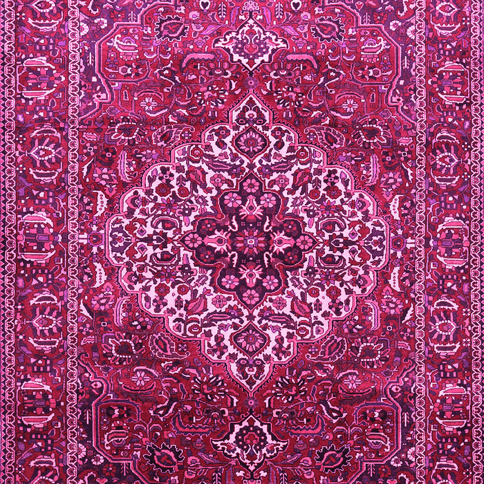 Machine Washable Persian Pink Traditional Rug, wshtr852pnk