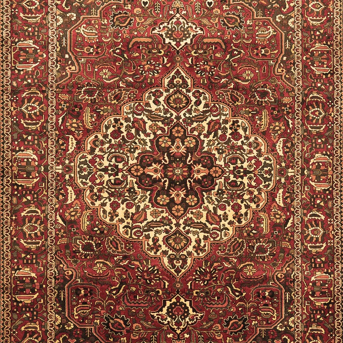 Machine Washable Persian Brown Traditional Rug, wshtr852brn