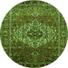 Machine Washable Persian Green Traditional Area Rugs, wshtr852grn