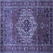 Square Persian Blue Traditional Rug, tr852blu