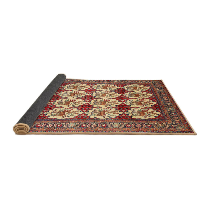 Sideview of Traditional Brown Red Persian Rug, tr853