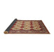 Sideview of Traditional Brown Red Persian Rug, tr853