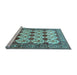 Sideview of Machine Washable Persian Light Blue Traditional Rug, wshtr853lblu