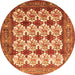 Machine Washable Persian Orange Traditional Area Rugs, wshtr853org