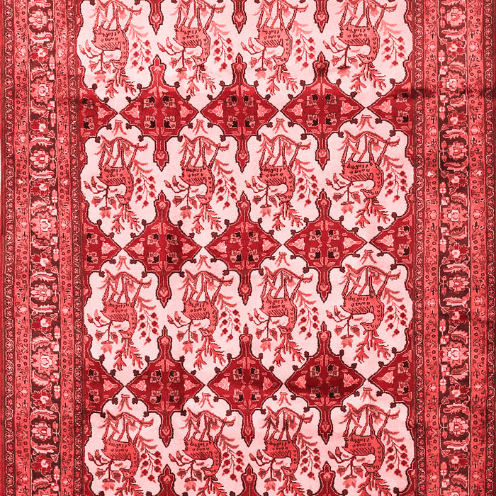Machine Washable Persian Red Traditional Rug, wshtr853red