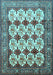 Machine Washable Persian Light Blue Traditional Rug, wshtr853lblu