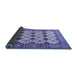 Sideview of Persian Blue Traditional Rug, tr853blu