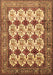 Machine Washable Persian Brown Traditional Rug, wshtr853brn