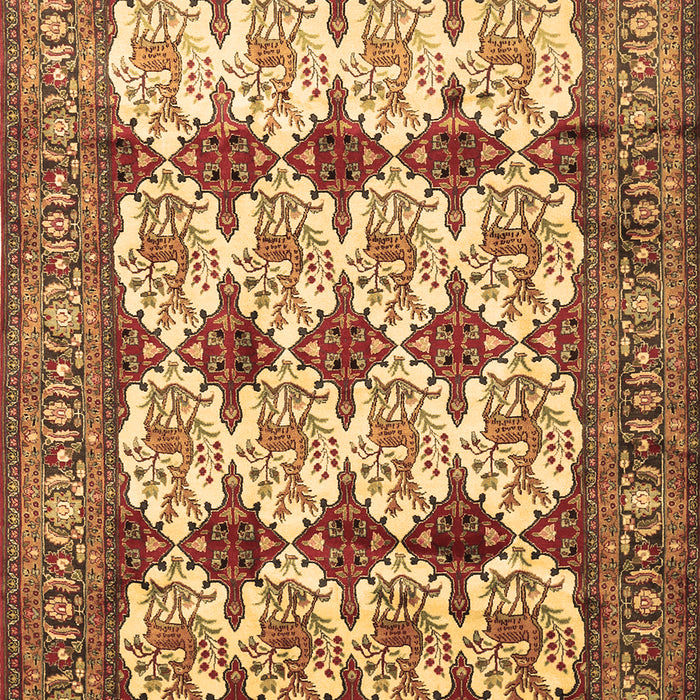Machine Washable Persian Brown Traditional Rug, wshtr853brn