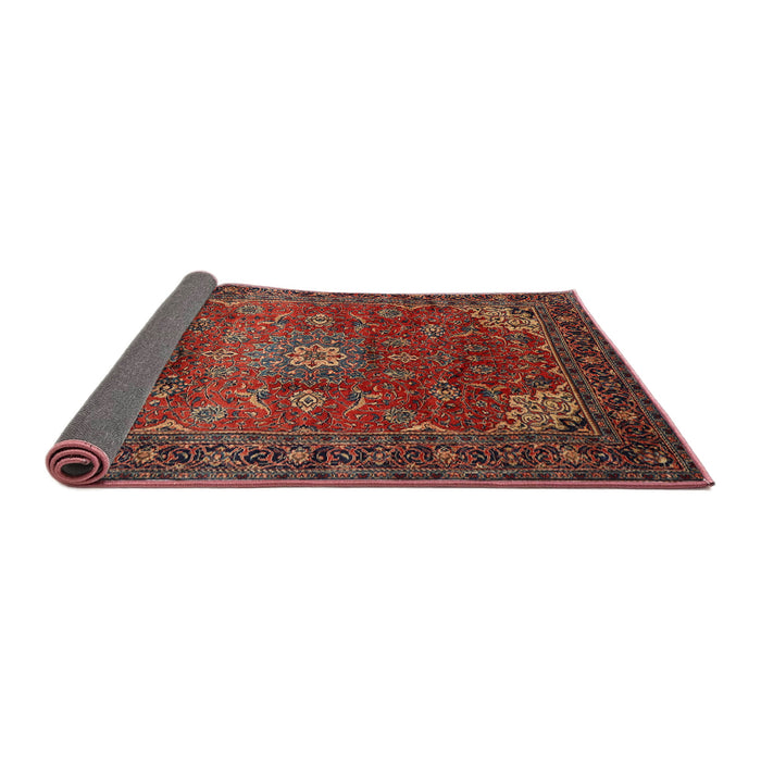 Sideview of Traditional Rust Pink Persian Rug, tr854