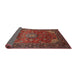 Sideview of Traditional Rust Pink Persian Rug, tr854