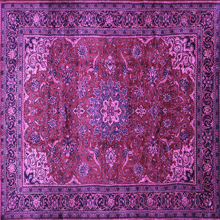 Square Persian Purple Traditional Rug, tr854pur