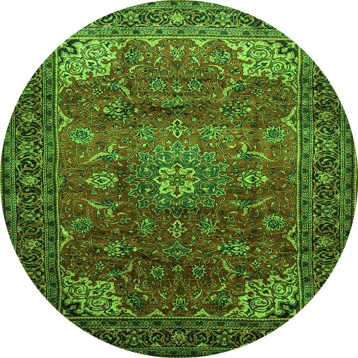 Machine Washable Persian Green Traditional Area Rugs, wshtr854grn