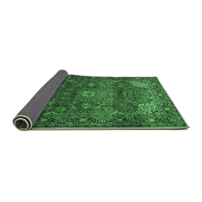 Sideview of Persian Emerald Green Traditional Rug, tr854emgrn