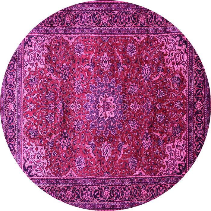 Round Persian Pink Traditional Rug, tr854pnk