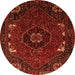 Machine Washable Persian Orange Traditional Area Rugs, wshtr855org