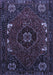 Machine Washable Persian Blue Traditional Rug, wshtr855blu