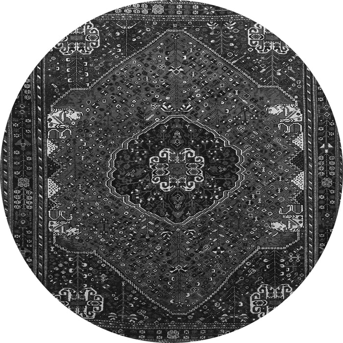 Machine Washable Persian Gray Traditional Rug, wshtr855gry
