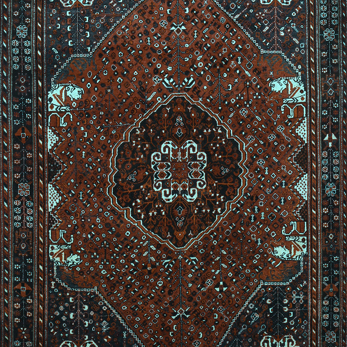 Machine Washable Persian Light Blue Traditional Rug, wshtr855lblu