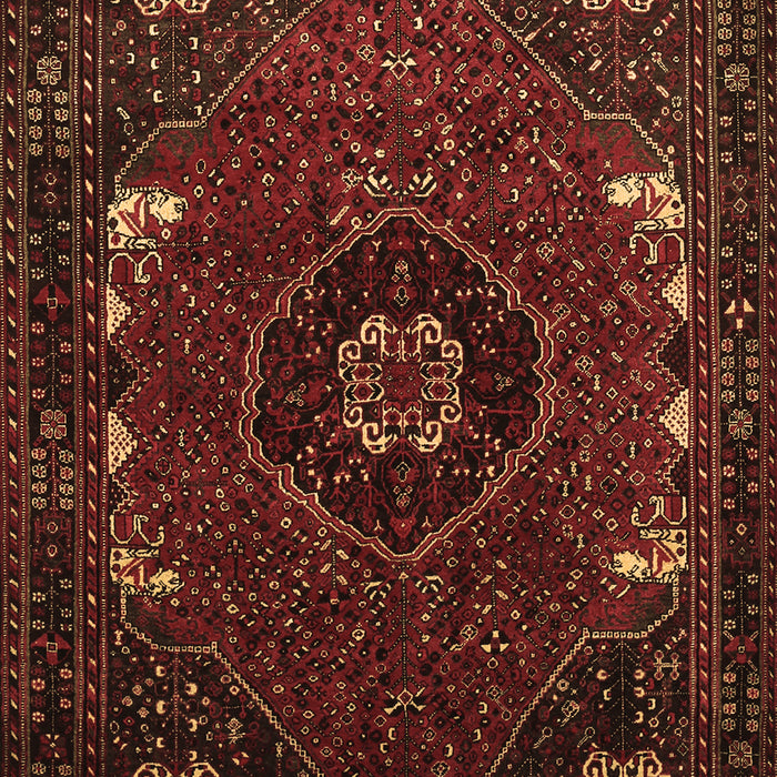 Machine Washable Persian Brown Traditional Rug, wshtr855brn