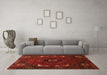 Machine Washable Persian Orange Traditional Area Rugs in a Living Room, wshtr855org