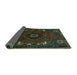 Sideview of Persian Turquoise Traditional Rug, tr855turq