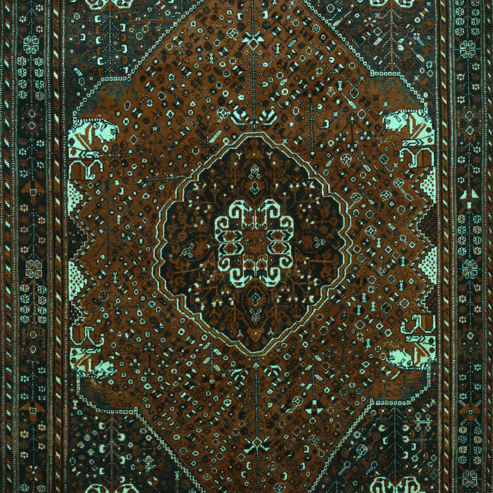 Machine Washable Persian Turquoise Traditional Area Rugs, wshtr855turq