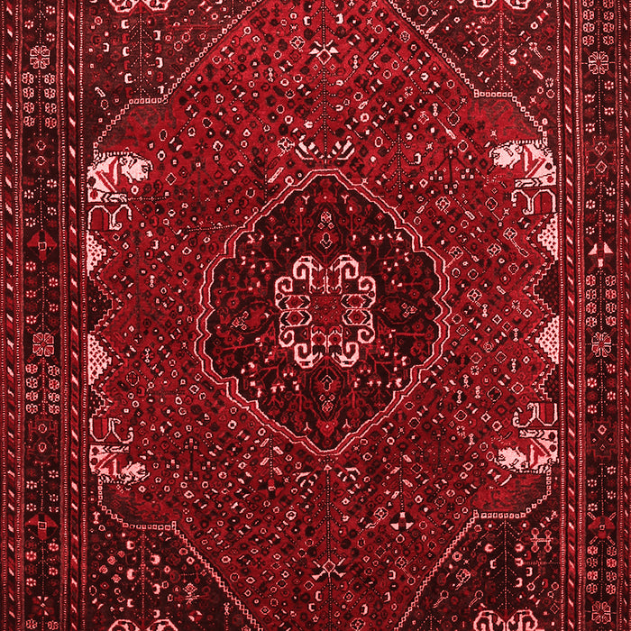 Machine Washable Persian Red Traditional Rug, wshtr855red