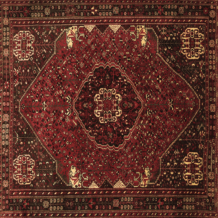 Square Persian Brown Traditional Rug, tr855brn