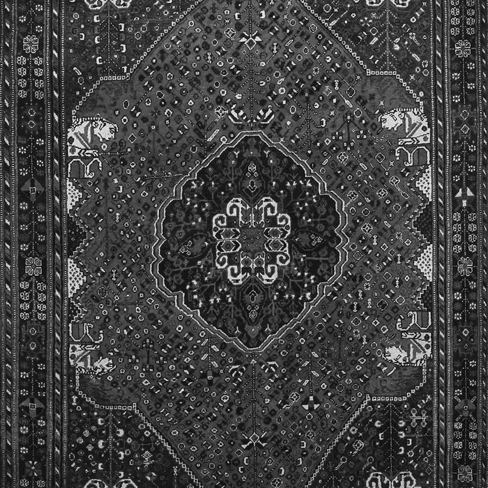 Serging Thickness of Machine Washable Persian Gray Traditional Rug, wshtr855gry