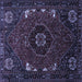 Square Persian Blue Traditional Rug, tr855blu