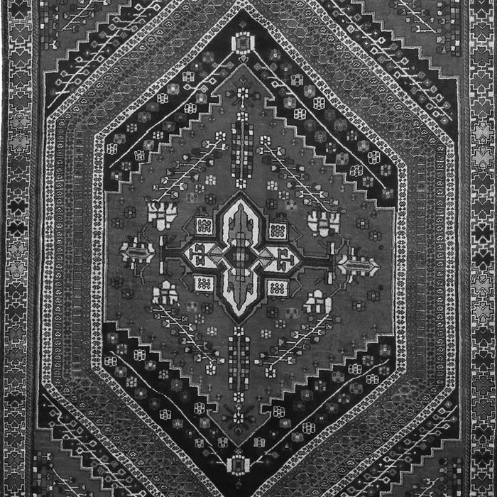 Serging Thickness of Machine Washable Persian Gray Traditional Rug, wshtr856gry