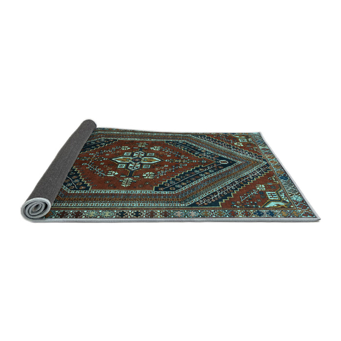 Sideview of Persian Light Blue Traditional Rug, tr856lblu