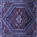 Square Persian Blue Traditional Rug, tr856blu