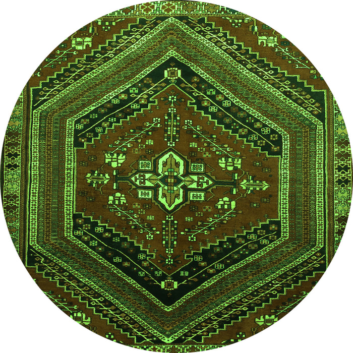 Machine Washable Persian Green Traditional Area Rugs, wshtr856grn