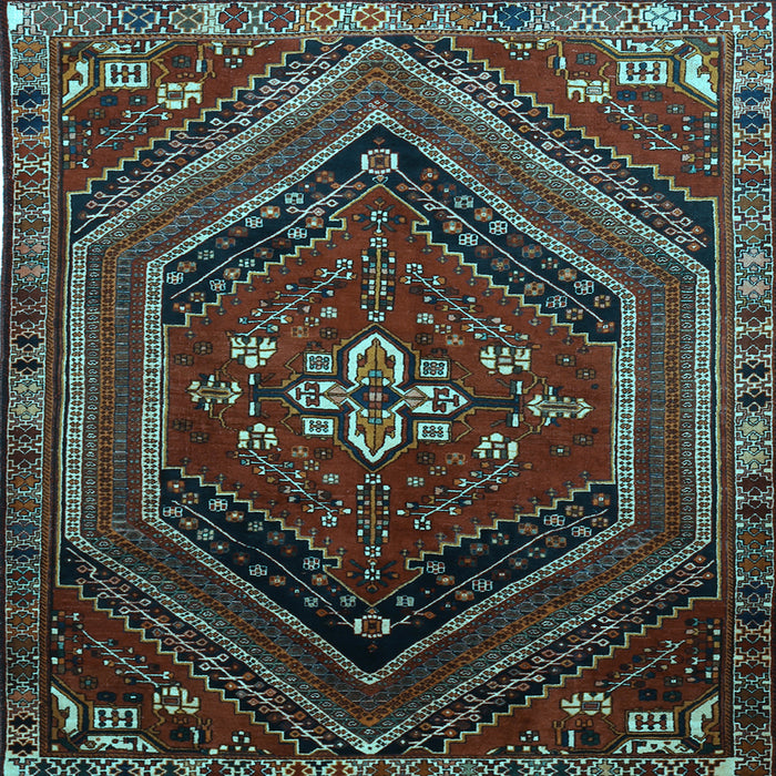 Square Persian Light Blue Traditional Rug, tr856lblu