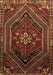 Machine Washable Persian Brown Traditional Rug, wshtr856brn