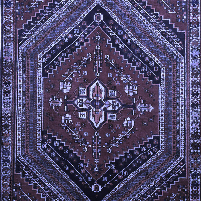 Machine Washable Persian Blue Traditional Rug, wshtr856blu