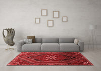 Machine Washable Persian Red Traditional Rug, wshtr856red