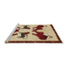 Sideview of Machine Washable Traditional Tomato Red Rug, wshtr857
